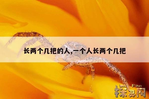 长两个几把的人,一个人长两个几把