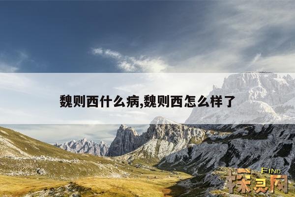 魏则西什么病,魏则西怎么样了