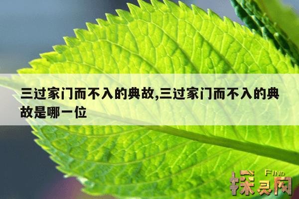 三过家门而不入的典故,三过家门而不入的典故是哪一位