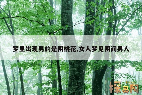 梦里出现男的是阴桃花,女人梦见阴间男人