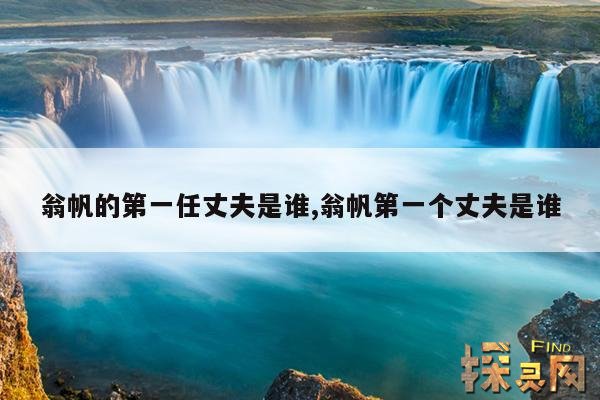 翁帆的第一任丈夫是谁,翁帆第一个丈夫是谁