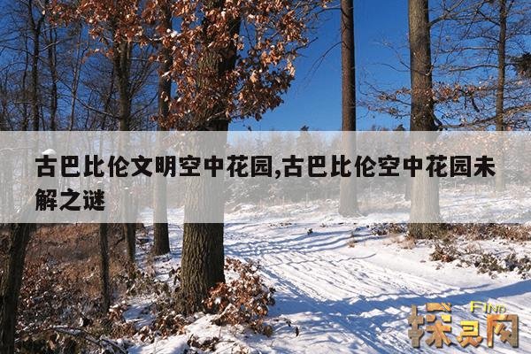 古巴比伦文明空中花园,古巴比伦空中花园未解之谜