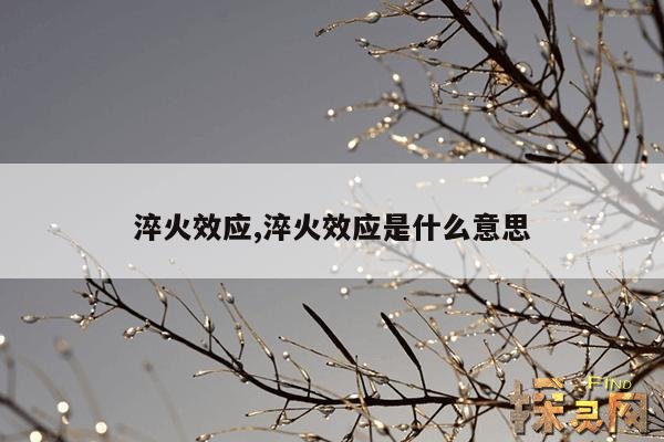 淬火效应,淬火效应是什么意思
