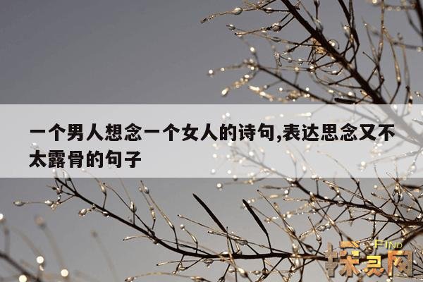 一个男人想念一个女人的诗句,表达思念又不太露骨的句子