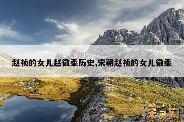 赵祯的女儿赵徽柔历史,宋朝赵祯的女儿徽柔