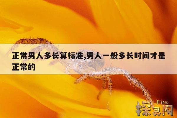 正常男人多长算标准,男人一般多长时间才是正常的