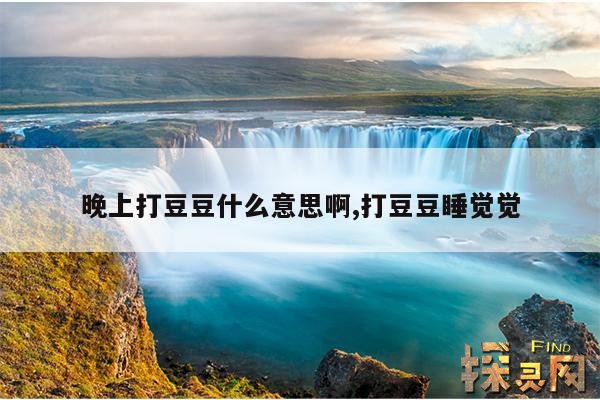 晚上打豆豆什么意思啊,打豆豆睡觉觉