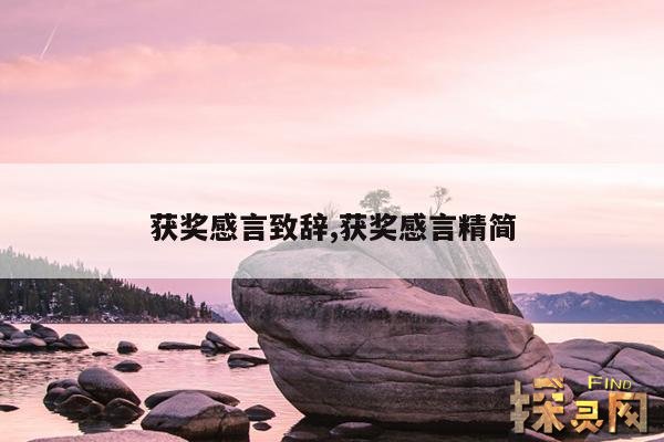 获奖感言致辞,获奖感言精简