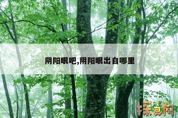 阴阳眼吧,阴阳眼出自哪里