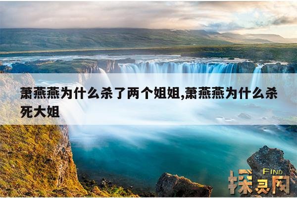 萧燕燕为什么杀了两个姐姐,萧燕燕为什么杀死大姐