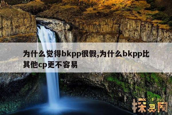 为什么觉得bkpp很假,为什么bkpp比其他cp更不容易