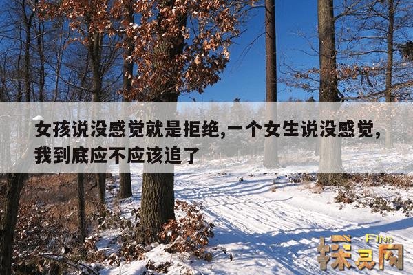 女孩说没感觉就是拒绝,一个女生说没感觉,我到底应不应该追了