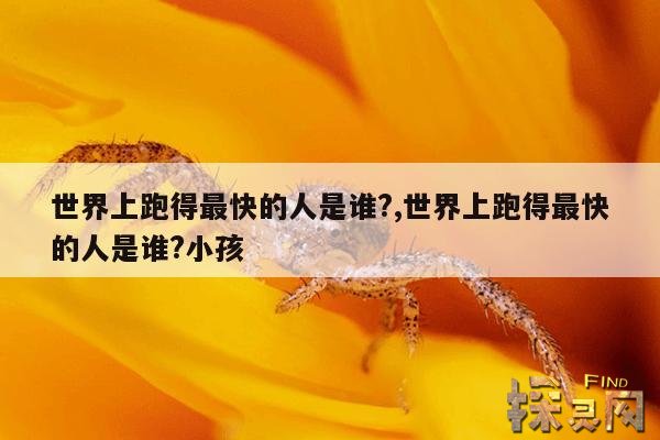 世界上跑得最快的人是谁?,世界上跑得最快的人是谁脑筋急转弯