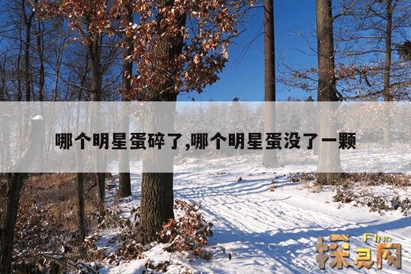 哪个明星蛋碎了,哪个明星蛋没了一颗