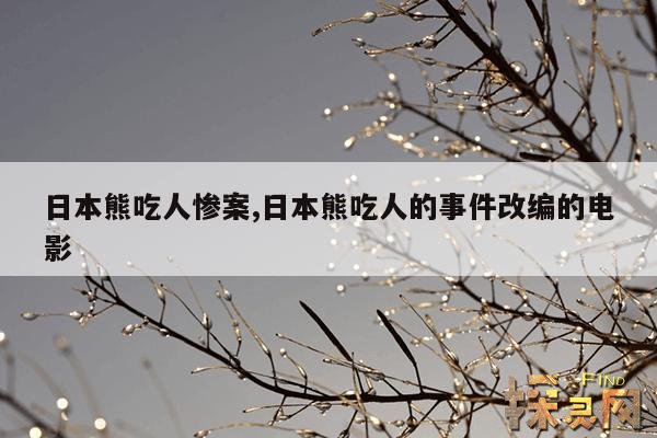 日本熊吃人惨案,日本熊吃人的事件改编的电影