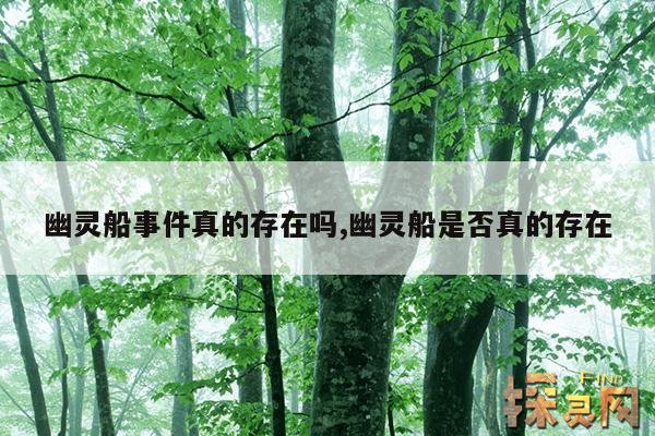 幽灵船事件真的存在吗?,幽灵船事件真相