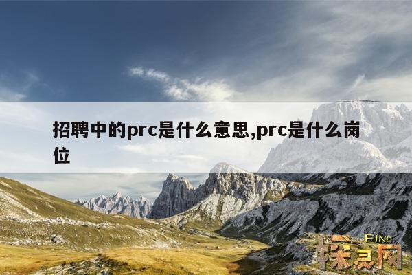 招聘中的prc是什么意思,招聘pro是什么职位